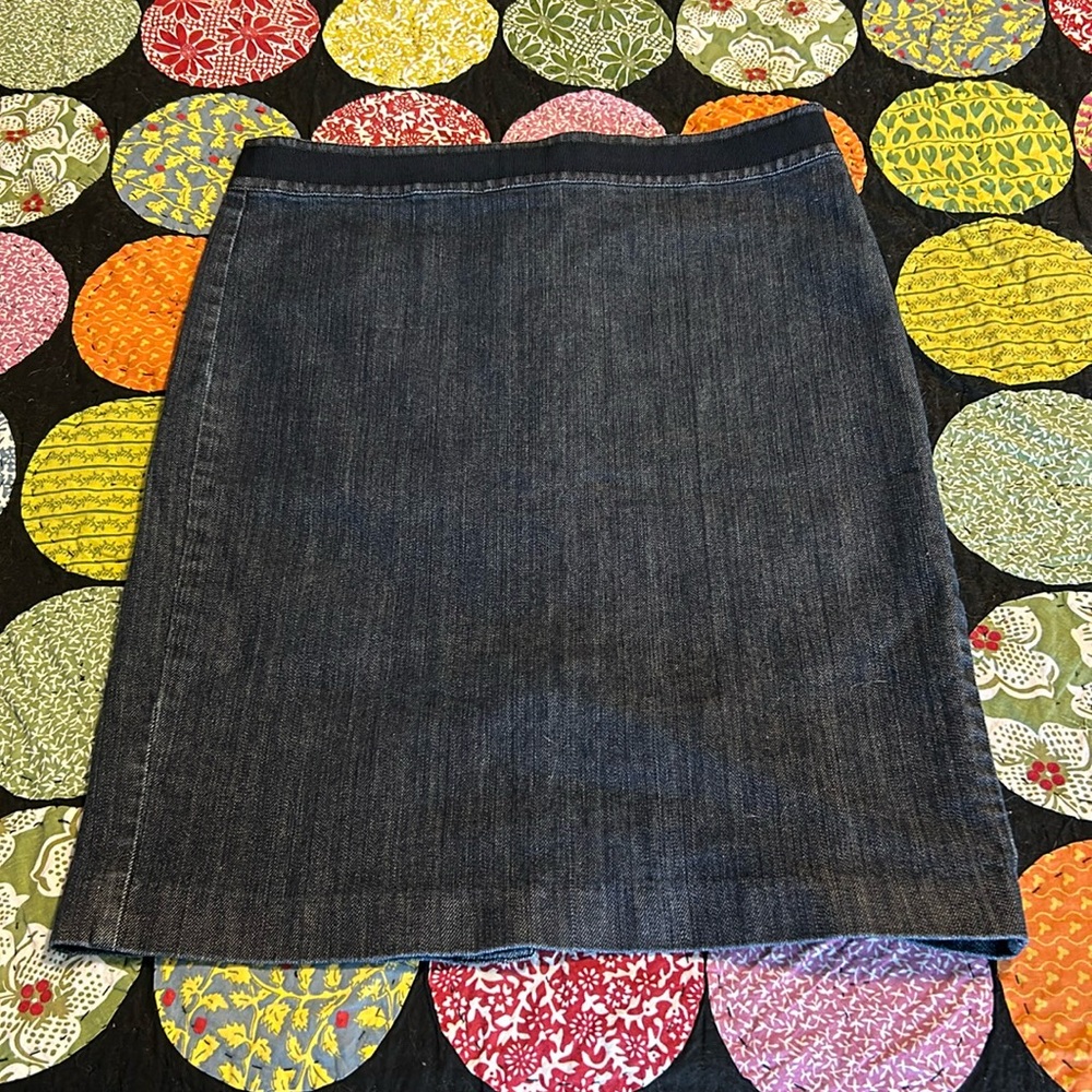 Boden Dark Wash Denim Pencil Skirt